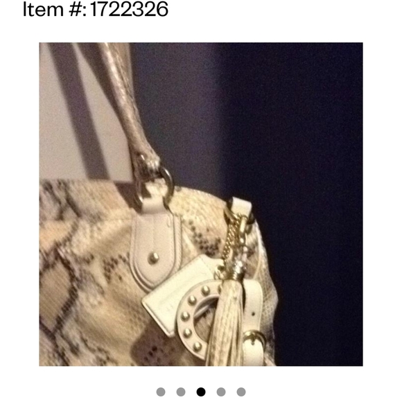 Coach Exotic Embossed Python Leather Sierria Carryall "Colbalt Blue 3Hang Tags" - Picture 10 of 15